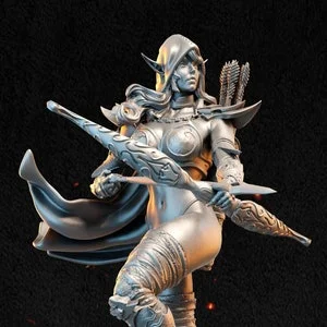 Pornhint Vaelith, the Night Elf ranger + NSFW version DnD Tabletop Games Wargames Miniature Beast Miniature NSFW