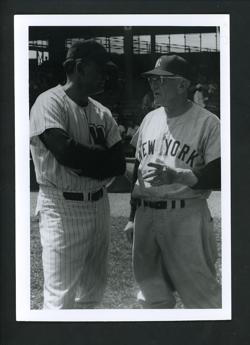 Casey Stengel & Cookie Lavagetto Press Original Photo Poster painting by Don Wingfield Yankees