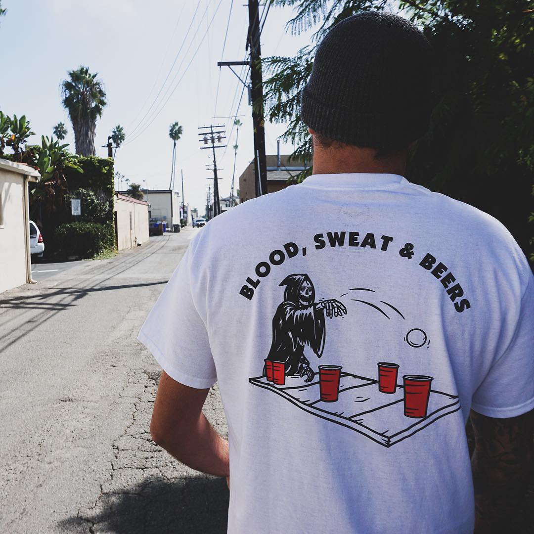 Blood sweat and beers fashion men's T-shirt -  