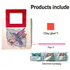 Sac &agrave; main DIY peinture en diamant avec poign&eacute;e carr&eacute;e, sac fourre-tout en diamant pour maquillage, kits de peintures multi-usages en diamants, sacs &agrave; main cr&eacute;atifs pour femmes, cadeau artisanal pour filles (colibri)
