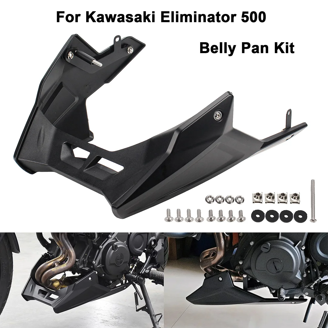 Belly Pan For Kawasaki Eliminator 500 Lower Engine Spoiler Chassis Protection