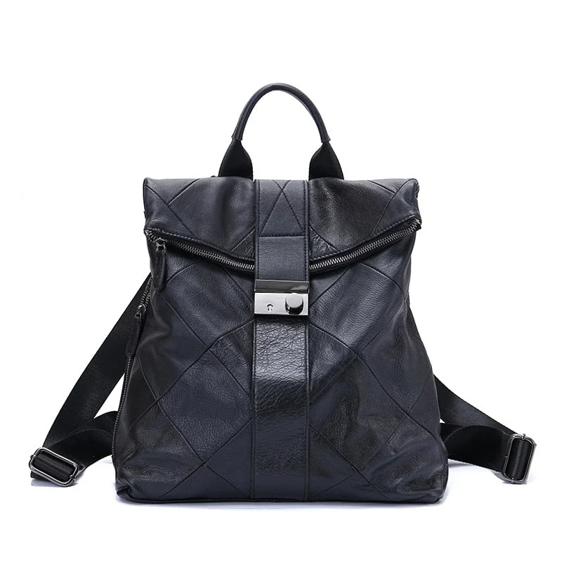 Leather Anti Theft Women Backpack Outdoor Travel Bag Large Capactiy Girl's Schoolbag Daily Knapsack Mochila Feminina Sac A Dos