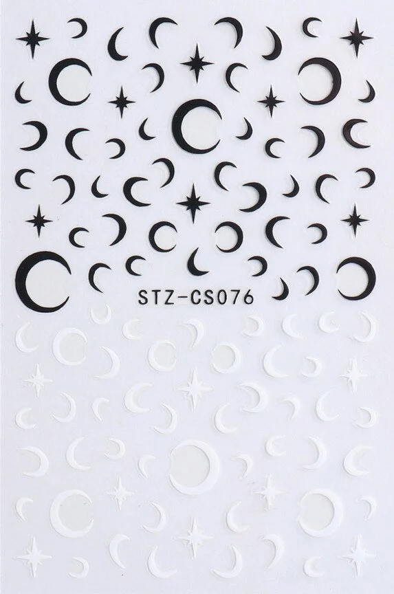 3D Swirl Lines Nail Sticker Geometry Irregular Whirling Wave Cow Print Decal on Nails Art Charms Manicure Slider Tip Accessories-Nail Inspo