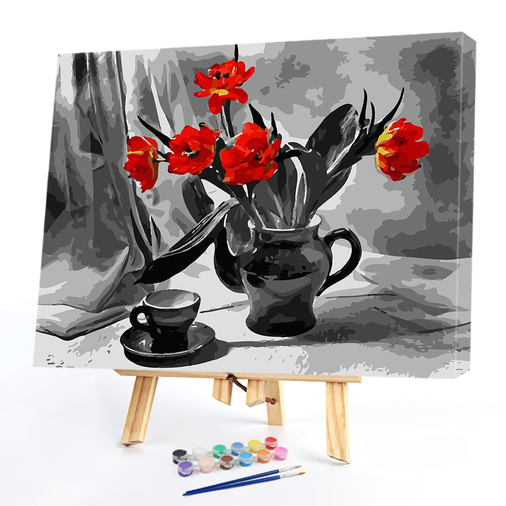 

40*50CM Paint By Numbers-Rose Flower, 501 Original
