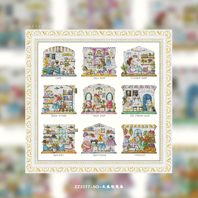 [ZZ2517-SO-Girl's Store]   Painting Fairy Cross Stitch