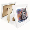 5D DIY Partial Special Shaped Drill Diamond Painting Kit Cat Decor With Frame Kit 18x18cm