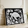 uk.everydayedeals DIY Pearl Painting With Frame - Handmade Self-Adhesive Pearls - Turtle(20*30cm)