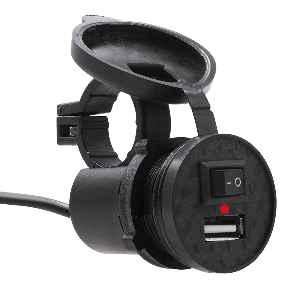 

CS-836B1 Waterproof MotorcycleMirror USB Charger Power Adapter with Switch, 501 Original