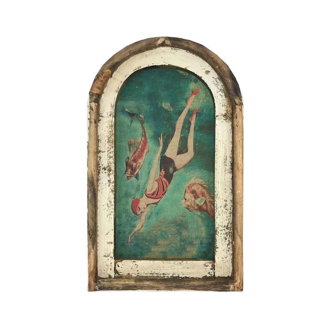 Swimming Wall Art Rustic Farmhouse Decor