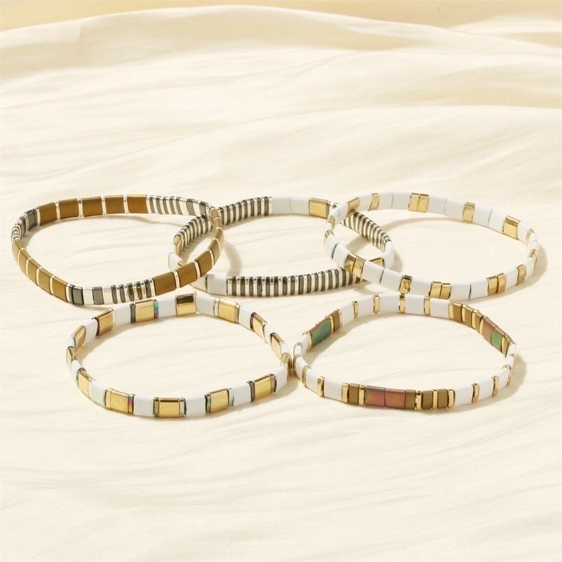 Bohemian Square Copper Stoving Varnish Plating 18k Gold Plated Bracelets