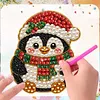 6PCS  Xmas Pets DIY Pearl Diamond Painting Christmas Fridge Magnets, Sparkling Rhinestone Refrigerator Magnet Craft Kit for Home Decor & Gifts