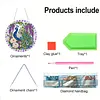 Special Shaped Acrylic Diamond Painting Kit Peacock 25cm Round Pendant
