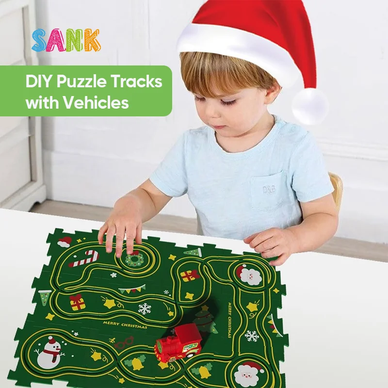 Sank DIY Puzzle Tracks with Vehicles
