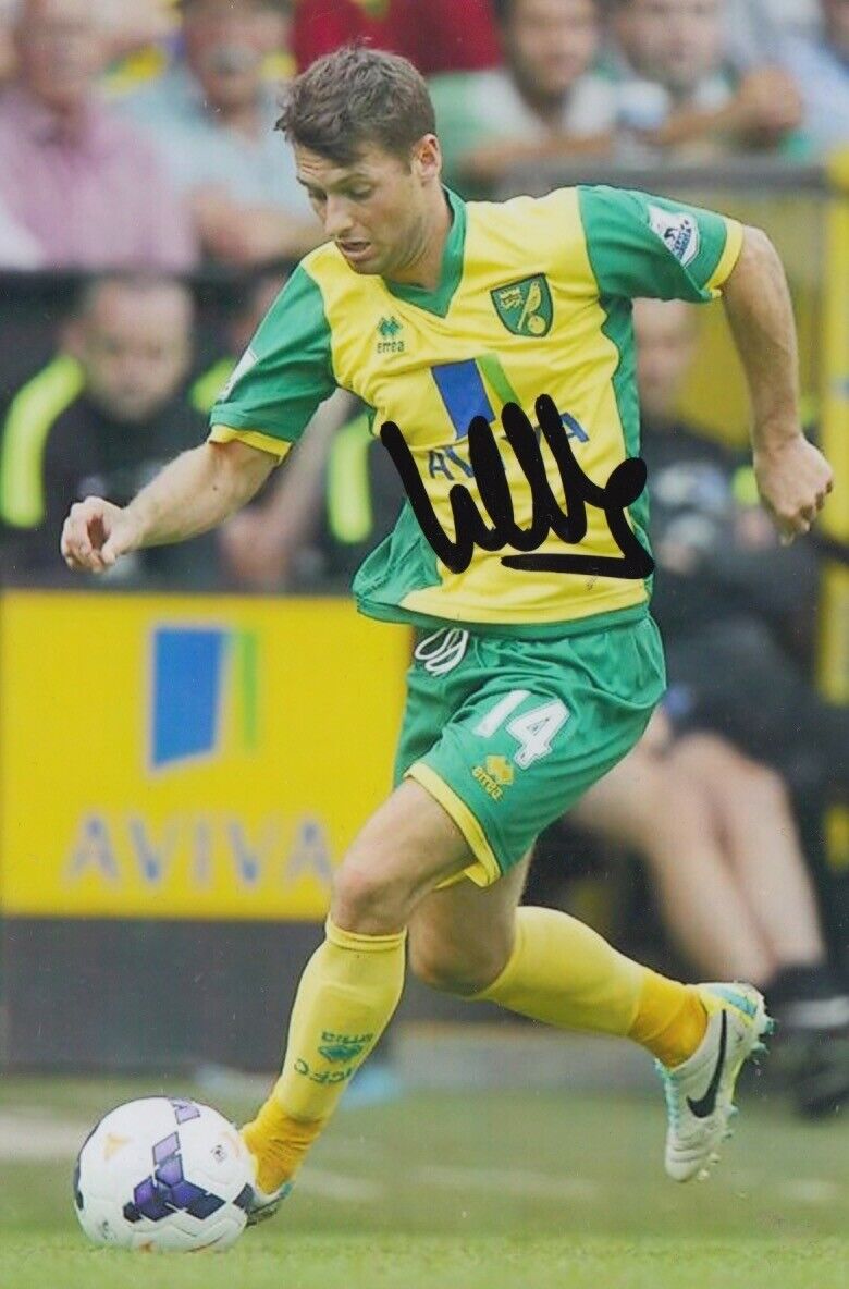 WES HOOLAHAN HAND SIGNED 6X4 Photo Poster painting NORWICH CITY FOOTBALL AUTOGRAPH