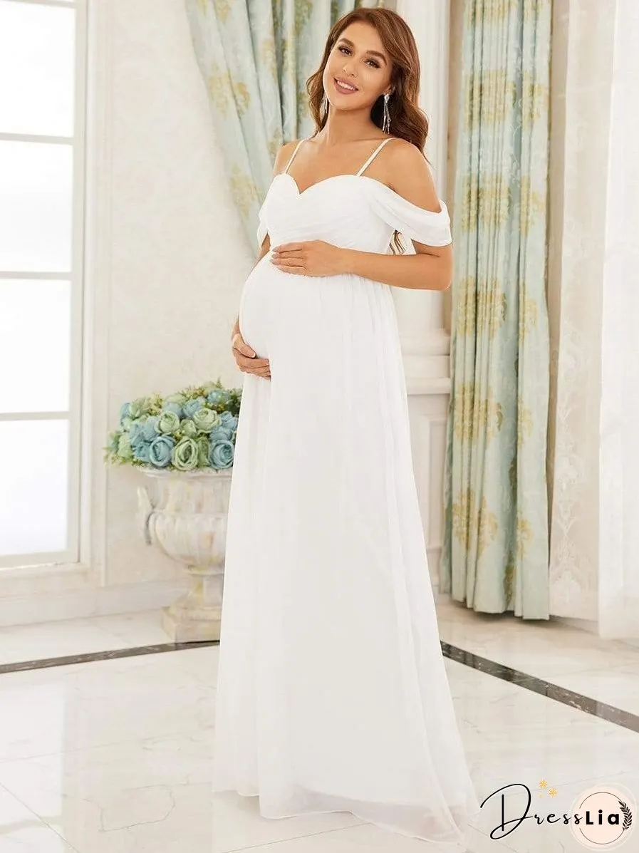 Draped Maternity Dress