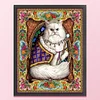 (Big Size)Retro Cat - 11CT Stamped Cross Stitch - 50*67cm