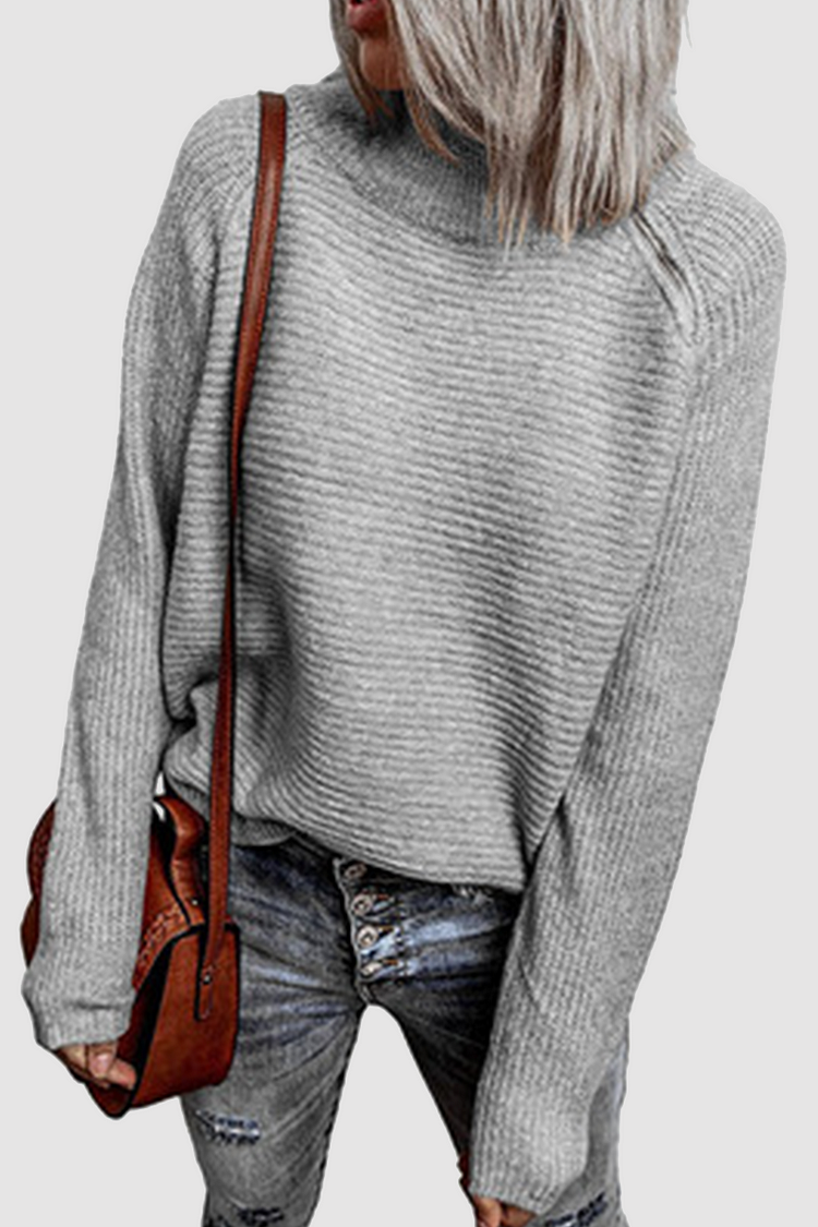 Casual Solid Zipper O Neck Tops Sweater(4 Colors)