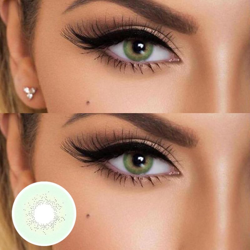 Olivia Mint Yearly Contact Lenses Green Color