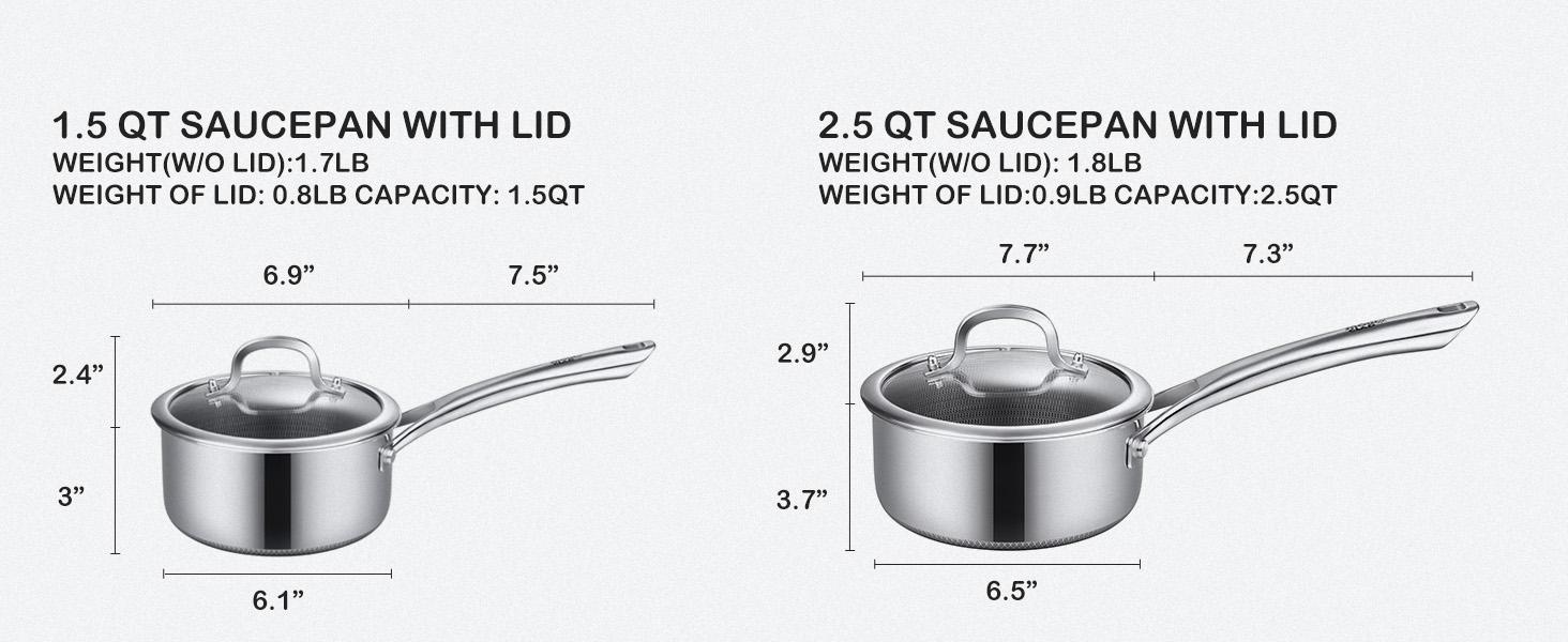 SNOWCLAD 10-Pcs & 14-Pcs Hybrid Cookware Set with Lids – Nonstick Stainless Steel Pots and Pans Set, Dishwasher Safe, Induction Ready, Non-Toxic & PFOA Free #SummerWins