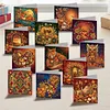 12pcs Autumn Harvest Diamond Art Greeting Cards DIY 12 Pack with Envelopes