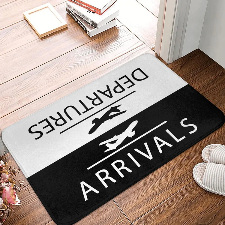 Popular The Exit Arrival Departure Doormat Bedroom Welcome Entrance Door Floor Carpet Airport Sign Decoration Floor Rug Door Mat