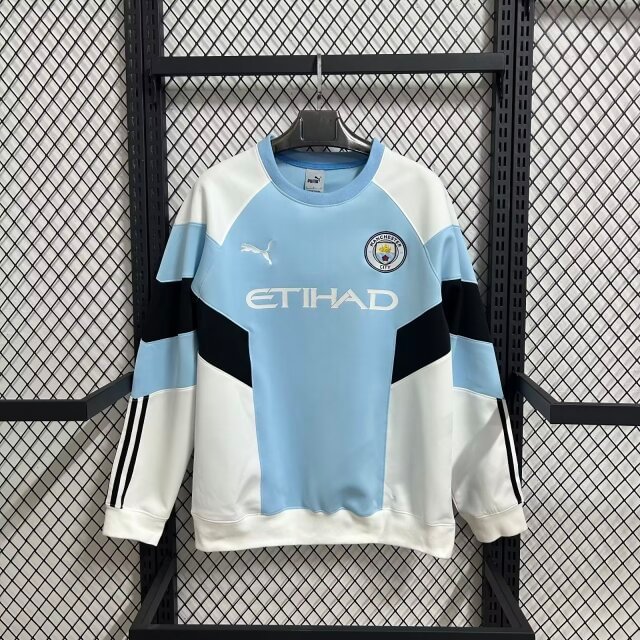 2026-27 Manchester City Blue and White Thick Casual Sweatshirt - Sweatshirt