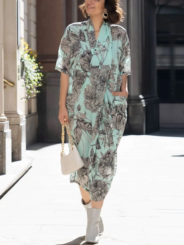 exquisite handmade floral ladies' robe