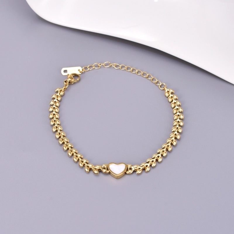 Minimalist Streetwear Solid Color 304 Stainless Steel Titanium Steel 18K Gold Plated Bracelets In Bulk