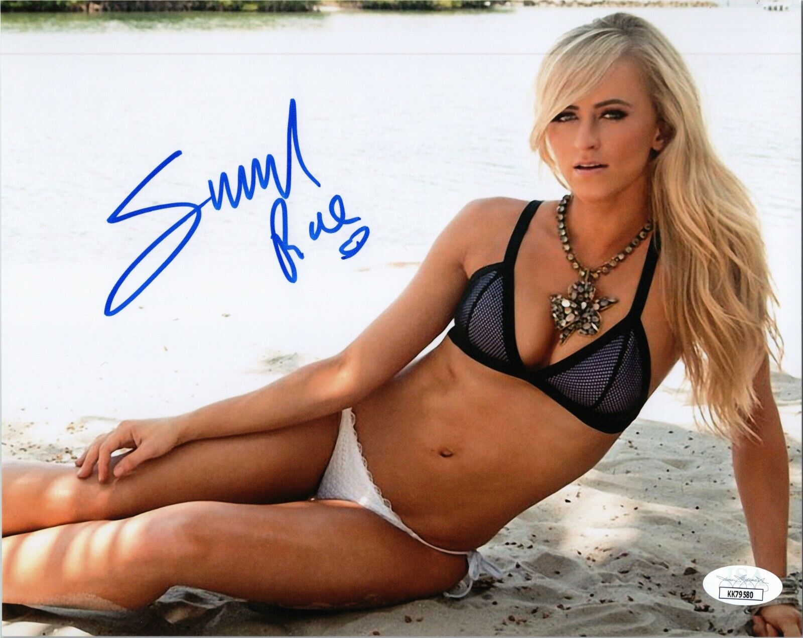 DANIELLE MONET ~SUMMER RAE Authentic Hand-Signed WWE DIVA