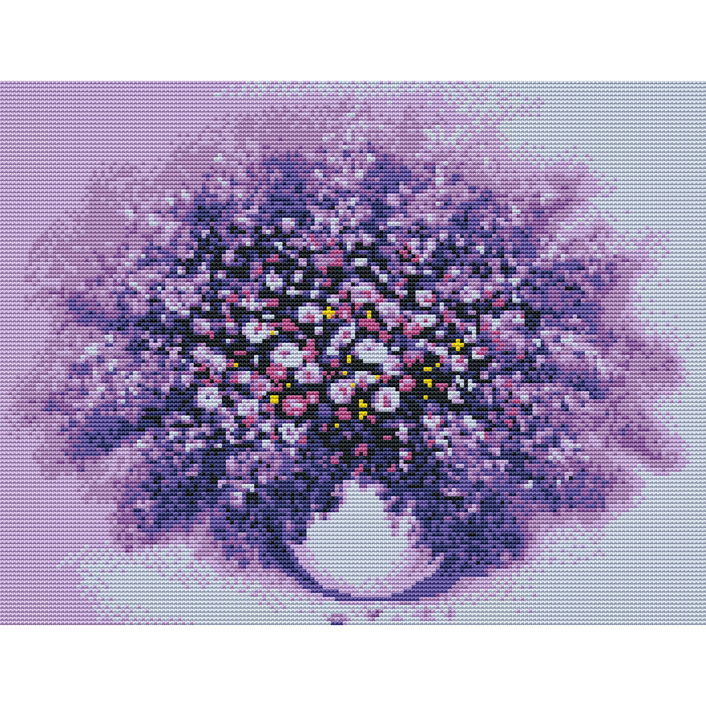 

Flower - 11CT Stamped Cross Stitch - 45*35CM, 501 Original