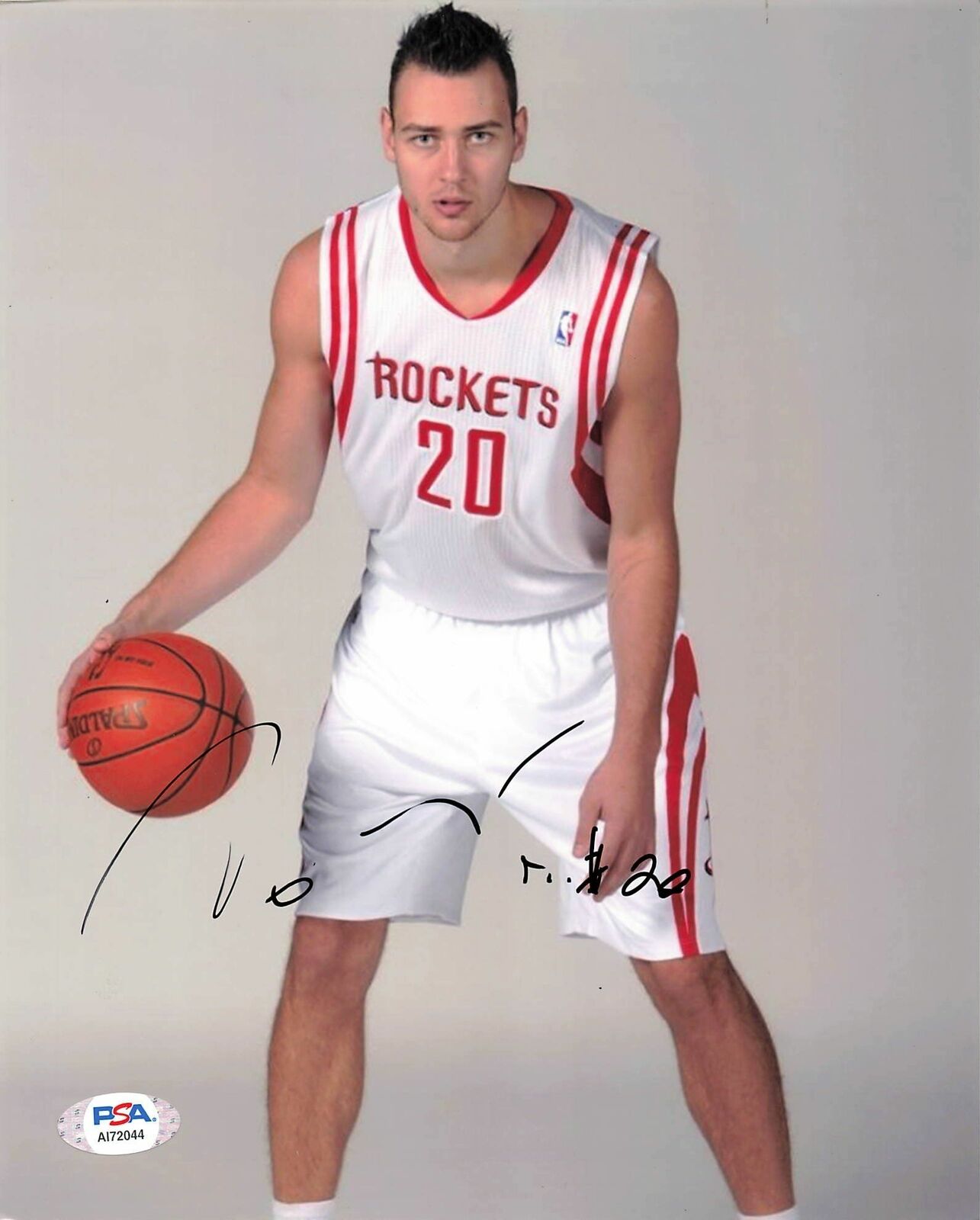 DONATAS MOTIEJUNAS signed 8x10 Photo Poster painting PSA/DNA Houston Rockets Autographed