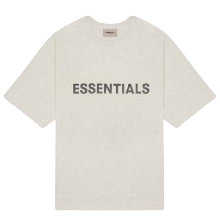 Fear of God Essentials Boxy T-Shirt Applique Logo Oatmeal
