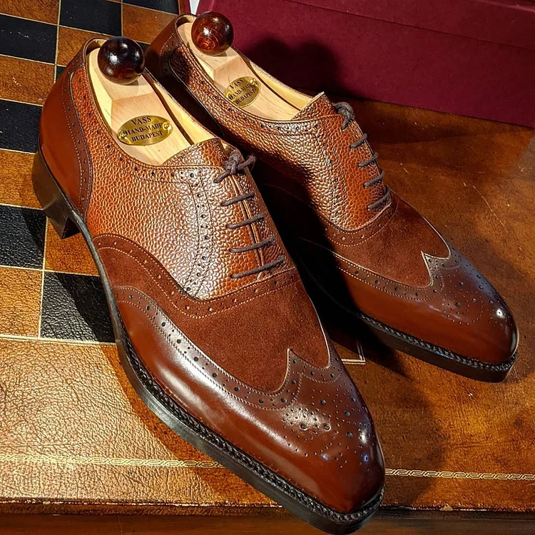 Men's Antique Cognacs Combination Oxford