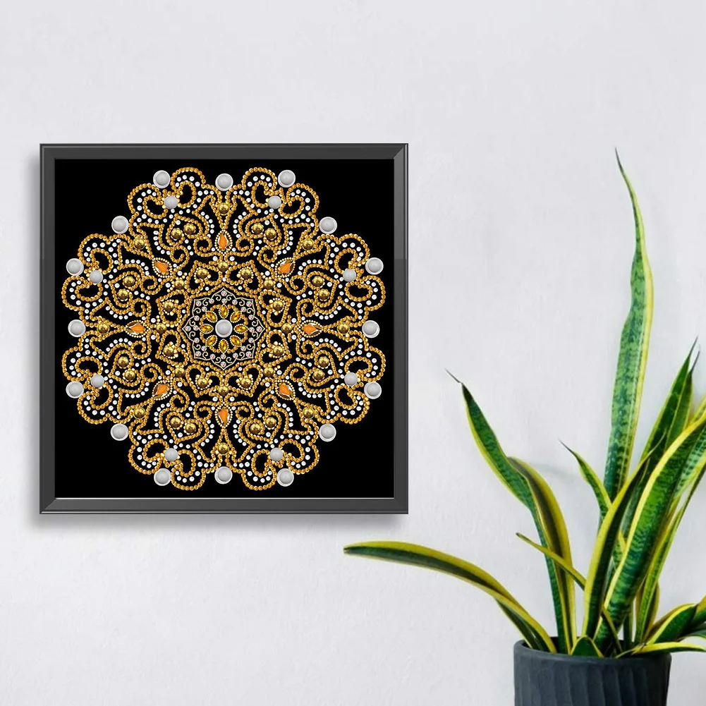 Diamond Painting - Partial Special Shaped Drill - Mandala(Canvas|30*30cm)