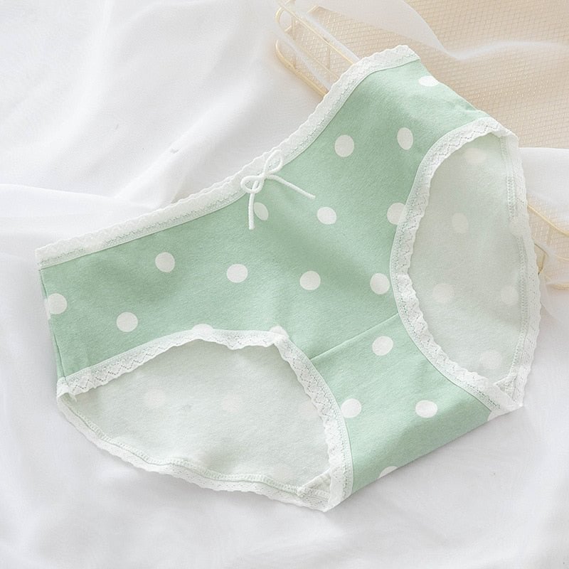 New Women's Cotton Underwear Sexy Printing Panties Fashion Girl Bow Briefs Mid Waist Seamless Underpants female Lingerie