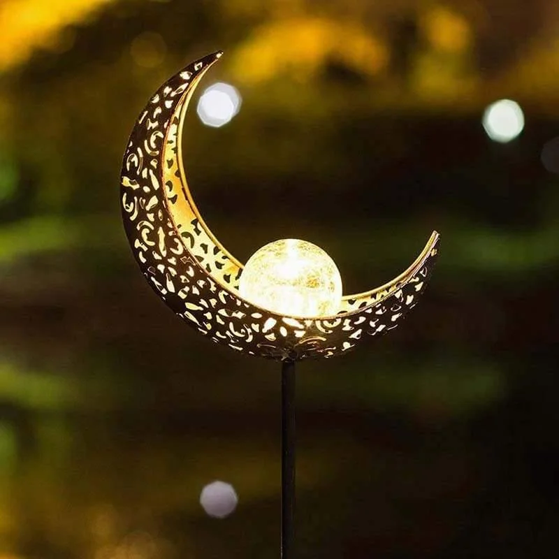 2021 Upgrade Solar Powered Garden Moon Lights