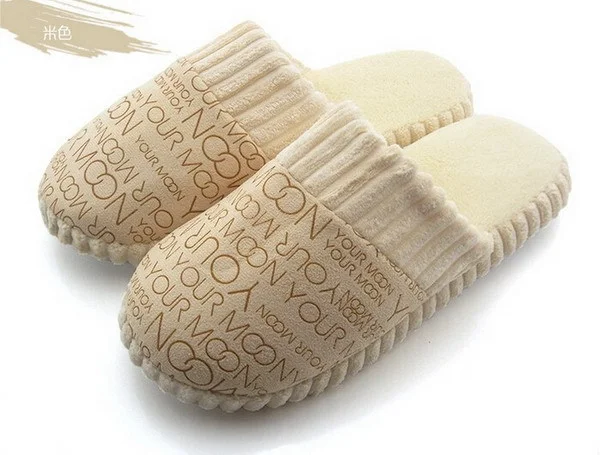 Pongl Winter Home Warrm Slippers Women Men Soft Indoor Slippers Warm Cotton-Padded Lovers Home Slippers Indoor Warm Shoes For Bedroom