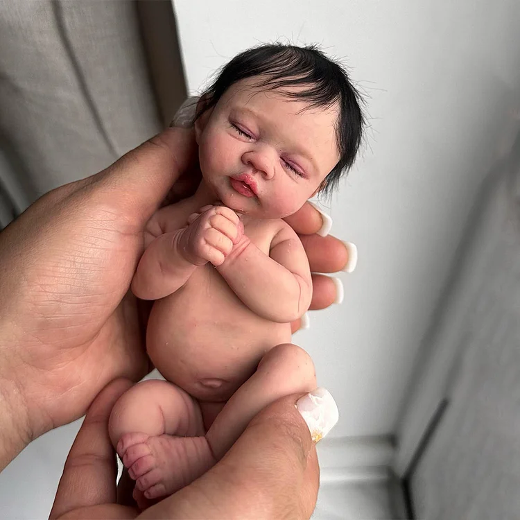 Flexible Full Body Platinum Silicone Baby Bendable Reborn Doll Boy or Girl Dolide and Diller, 8''/12"/16", 0.88lbs/3.53lbs/5.51lbs