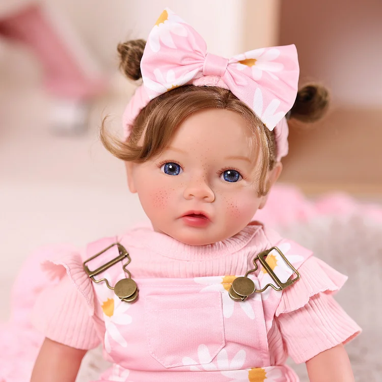 Babeside Quiet Reborn Baby Daisy 20'' Todder Freckled Girl Building Lovely Memories