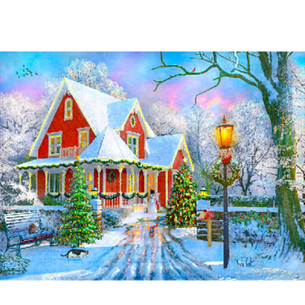 

Christmas House - Round Drill Diamond Painting - 40*30CM, 501 Original