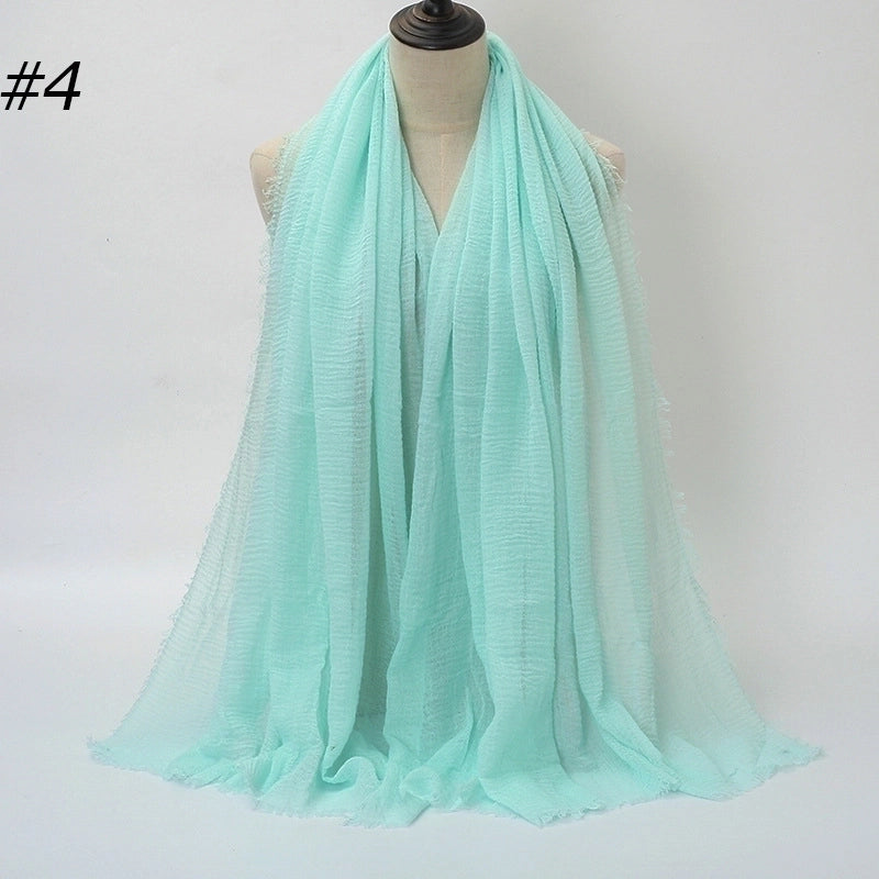 20 Pieces Fashion Solid Color Cotton Pashmina Scarves