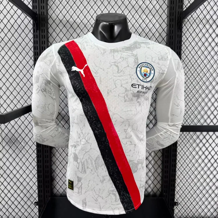 2025-26 New Season-Manchester City Away Long Sleeve Jersey-Player Edition