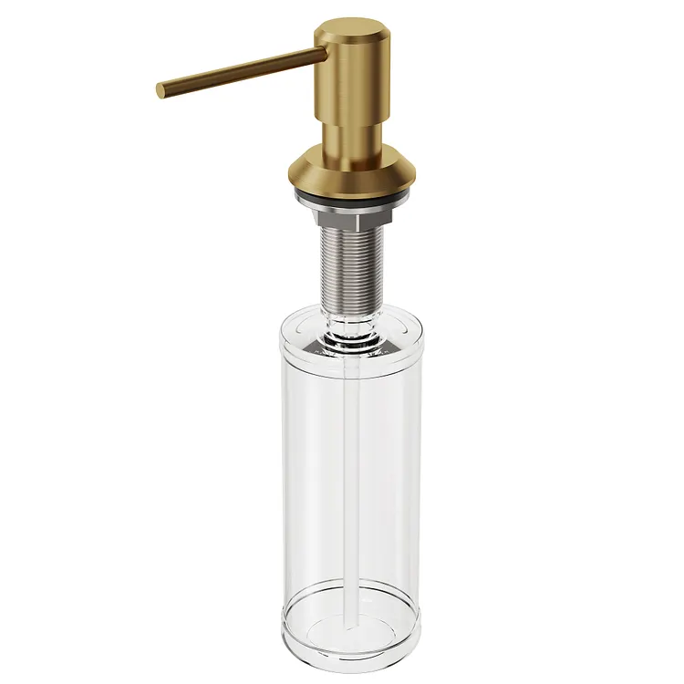 EVERSTEIN Horizontal Handle Kitchen Sink Soap Dispenser Brushed Gold