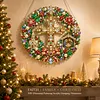 DIY Diamond Painting Xmas Cross Hanging Ornament Pendant Acrylic Double Sided Print Decor Kit