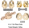 AMK TRX4 TRX6 Brass Rear Portal Axle Housing Heavy Weight Coating Set for 1/10 RC Crawler Car Bronco Defender Upgrade (4 in 1 Set for TRX4 TRX6,528g)