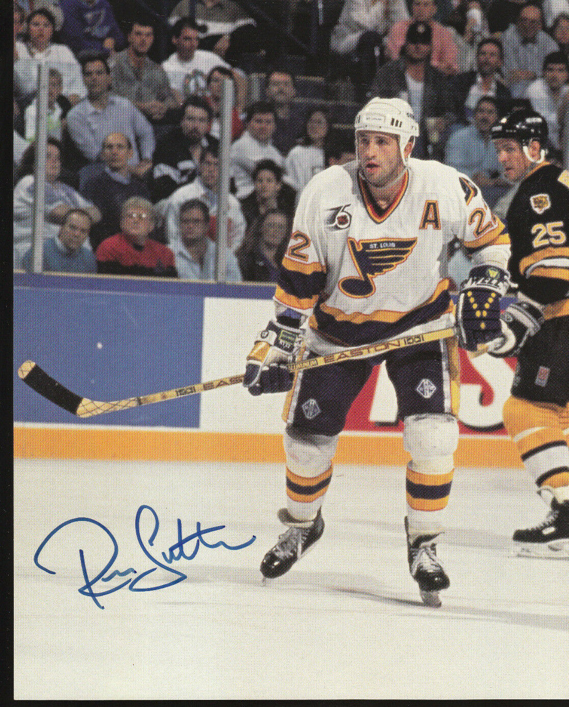 RON SUTTER AUTOGRAPH SIGNED 8X10 Photo Poster painting ST. LOUIS BLUES COA