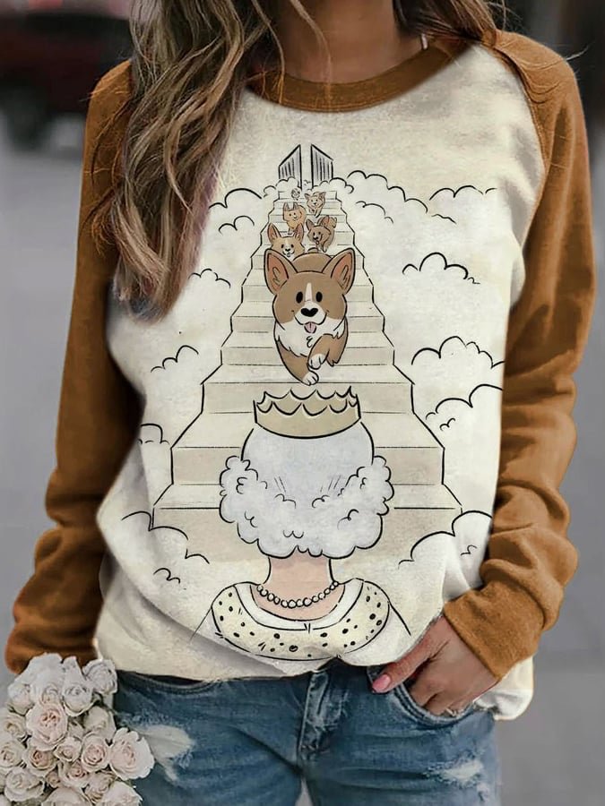 Women's Fashion Print Casual Sweatshirt
