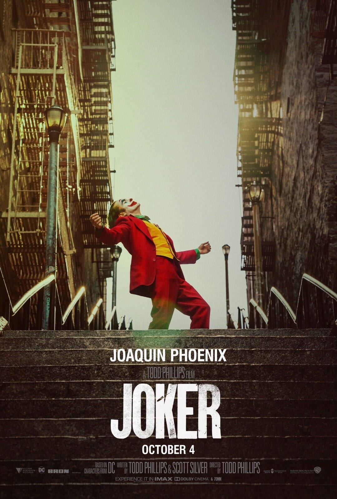 Joker Movie Poster DC Comic's Warner Bros 11x17 Joker Joaquin Phoenix