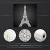 DIY Pearl Painting Eiffel Tower for Home Wall Decor(25x25cm)