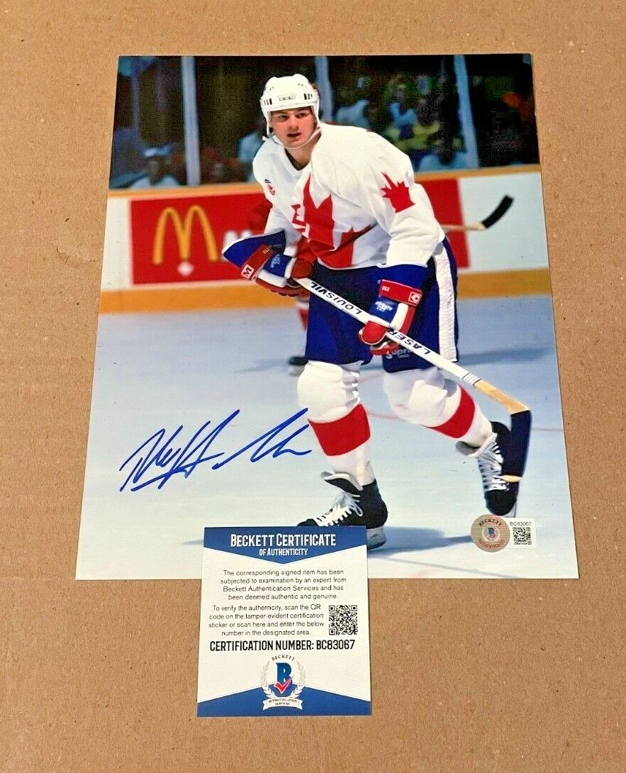 DALE HAWERCHUK SIGNED TEAM CANADA 8X10 Photo Poster painting BECKETT CERTIFIED BAS